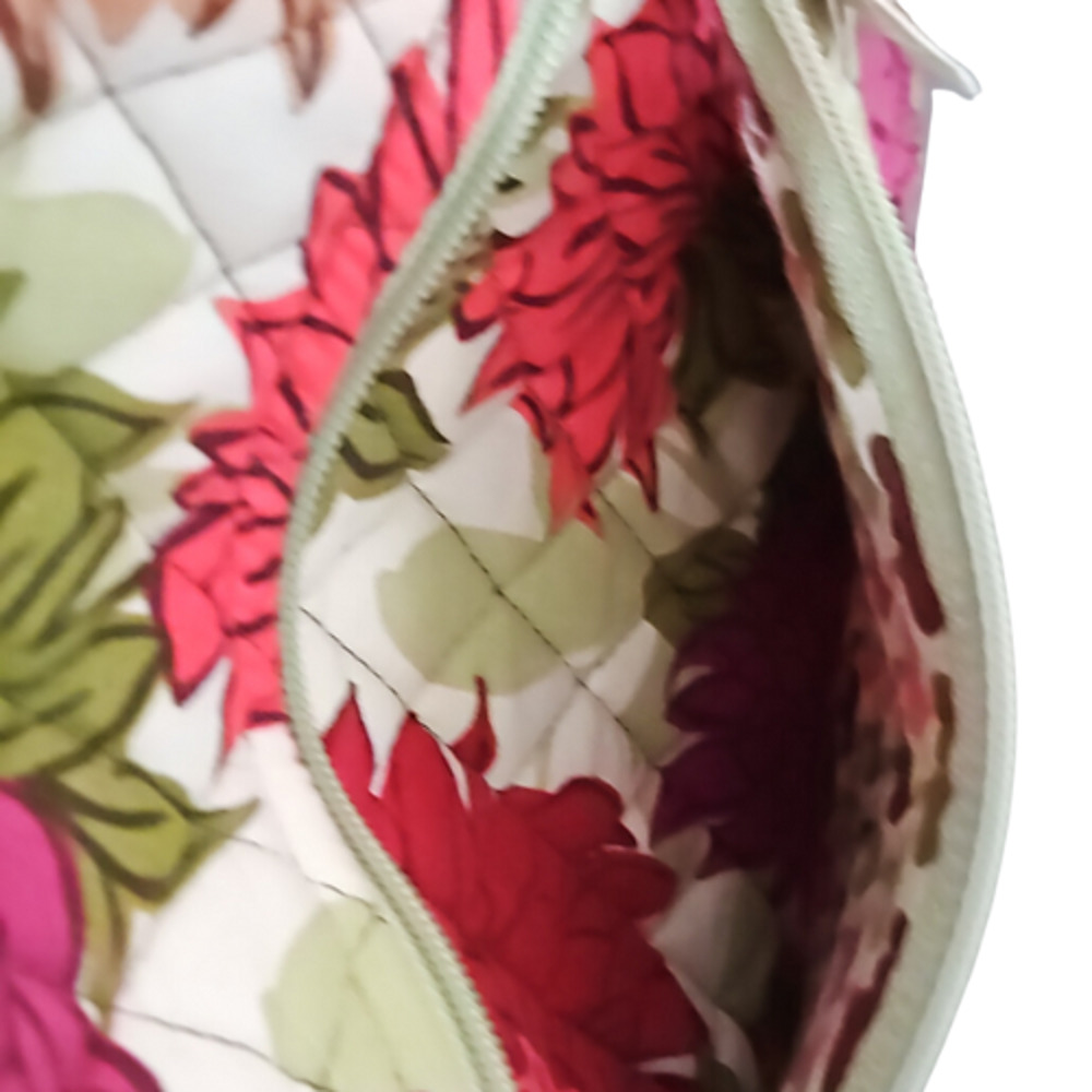 Vera Bradley Hello Dahlia Handbag Pink Flowers Quilted Shoulder Bag Tote Purse - Picture 4 of 7